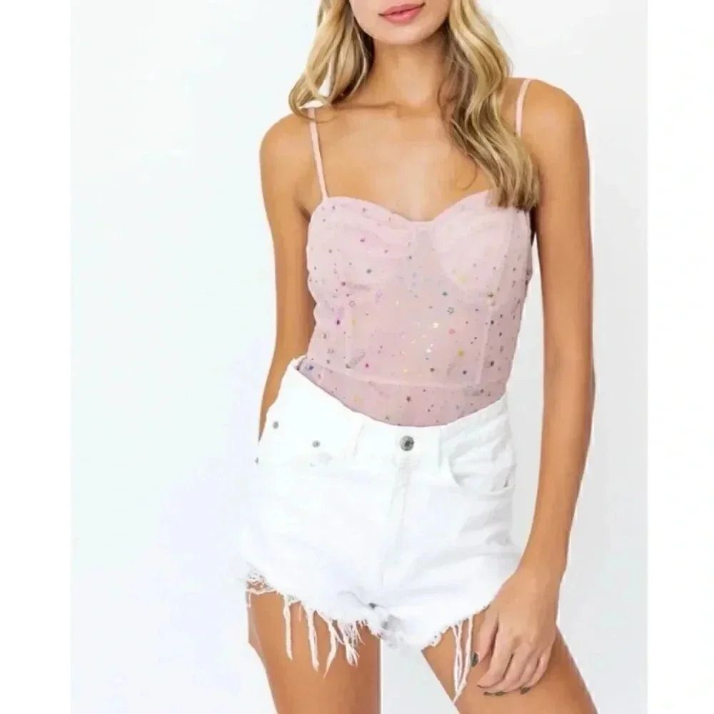 NWT Lelis Collection
Star Spaghetti Strap Bodysuit SZ S